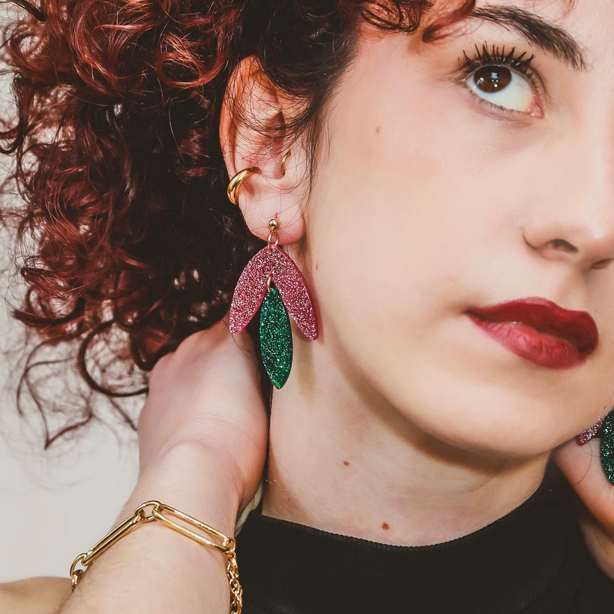 Boucles Tess rose
