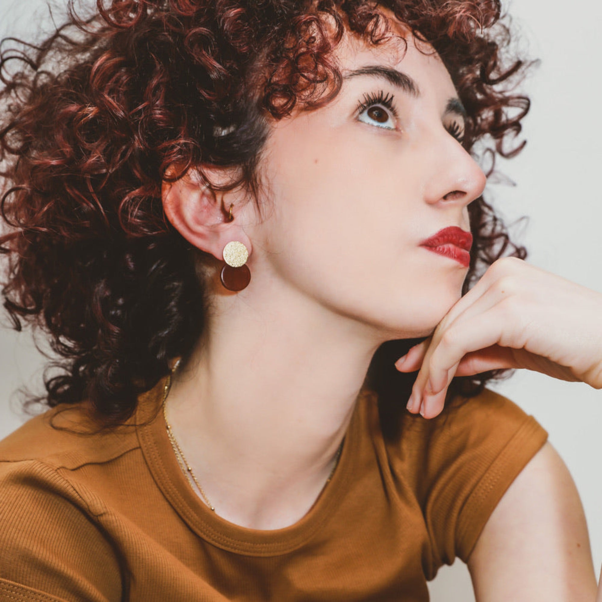 Boucles Leila nacre