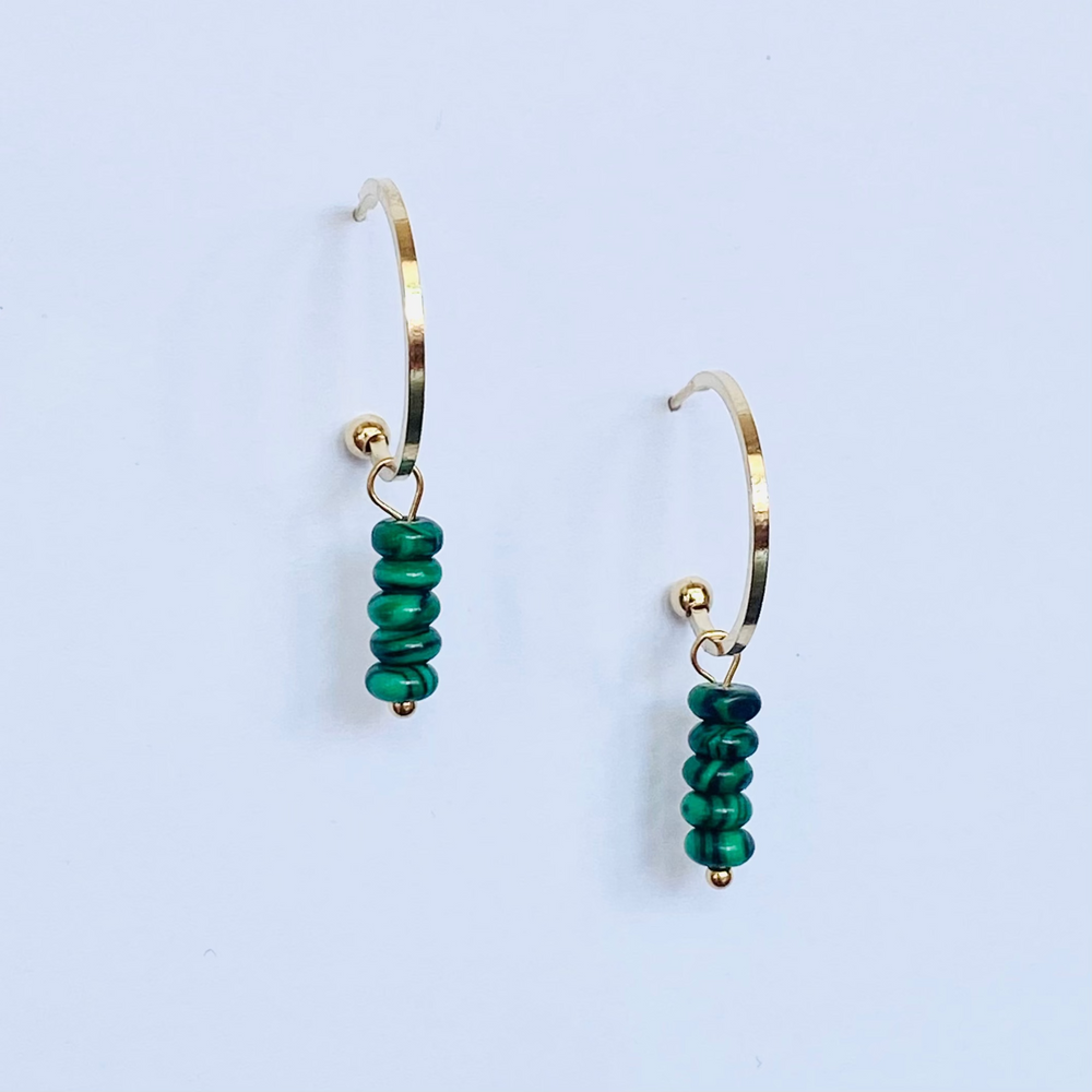 Boucles Garance vertes