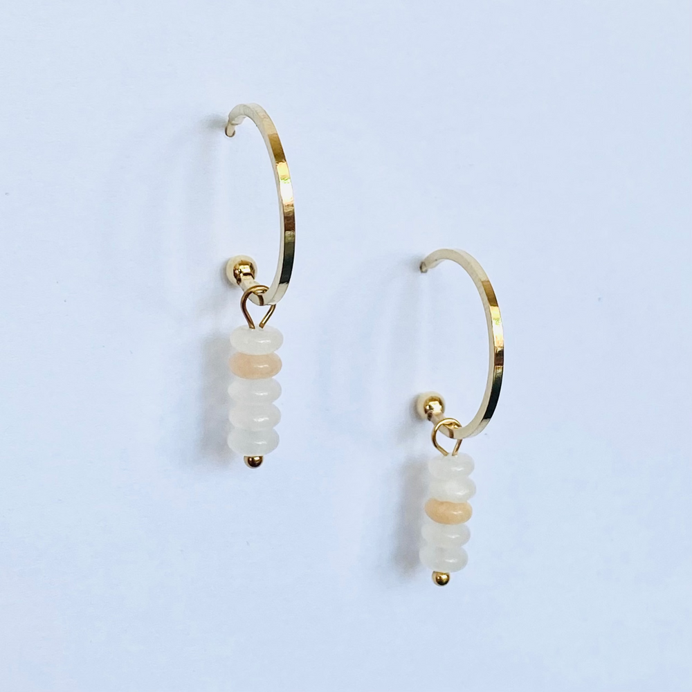 Boucles Garance rose