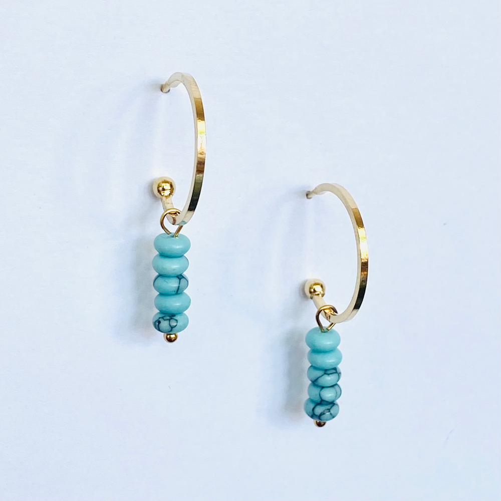 Boucles Garance turquoise