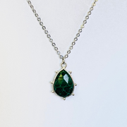 Collier Jonas vert argent