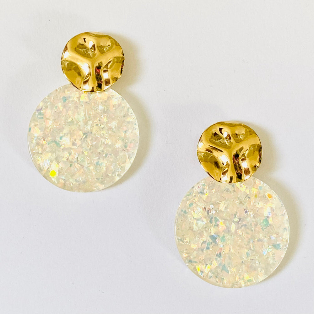 Boucles Cassiopée blanc irisé