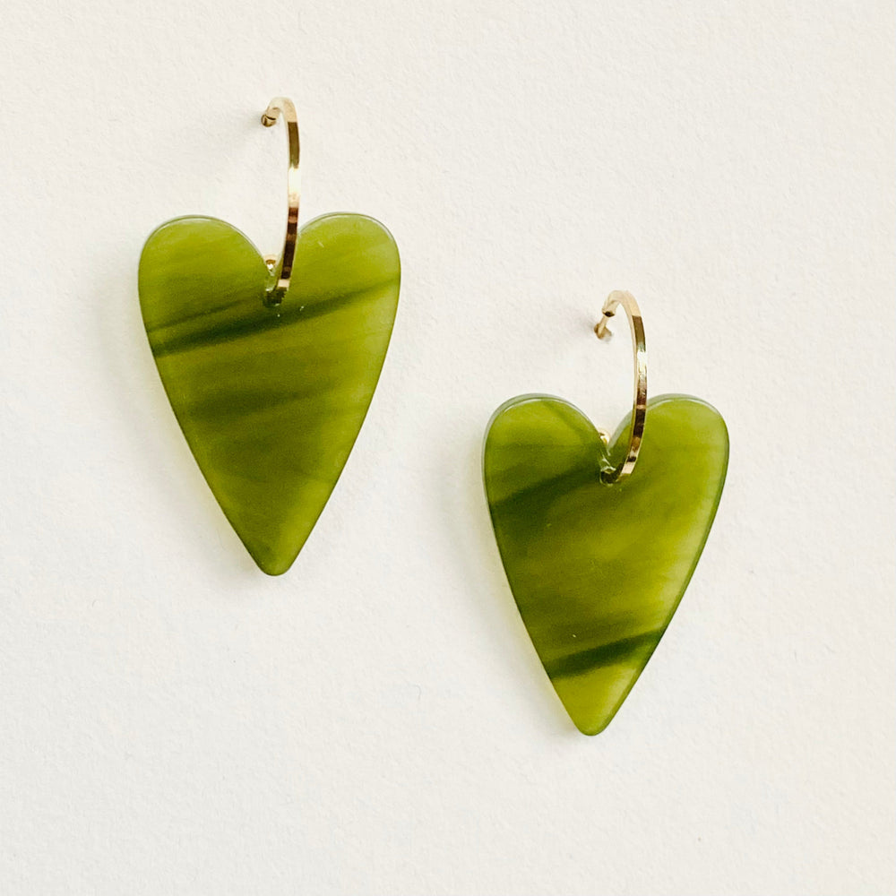 Boucles Lucette olive